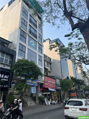 Bán Toà nhà văn phòng 9 tầng  mặt phố sát Hoàng Quốc Việt, Cầu Giấy, vỉa hè rộng ô tô 2 chiều, DT