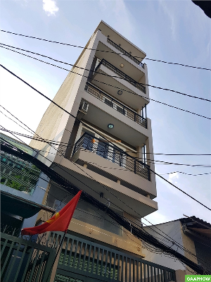 Nhà 4x14m, 6 Tầng, Hẻm 5m Gò Dầu, P.Tân Quý, T.Phú, DT 25tr/th. Giá chỉ 6.8 tỷ