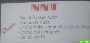 NNT- DỊCH VỤ SỬA CHỮA ĐIỆN NƯỚC uy tín - chuyên nghiệp - hiệu quả