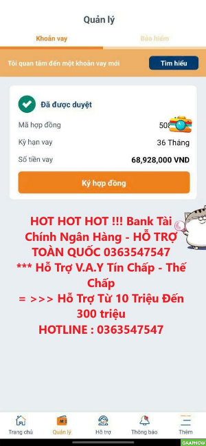 HOT HOT HOT !!! Bank Tài Chính Ngân Hàng - HỖ TRỢ TOÀN QUỐC 0363547547