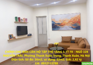CHÍNH CHỦ BÁN CĂN HỘ TẬP THỂ TẦNG 5 TT F8 - NGÕ 328 NGUYỄN TRÃI, Phường Thanh Xuân Trung, Thanh